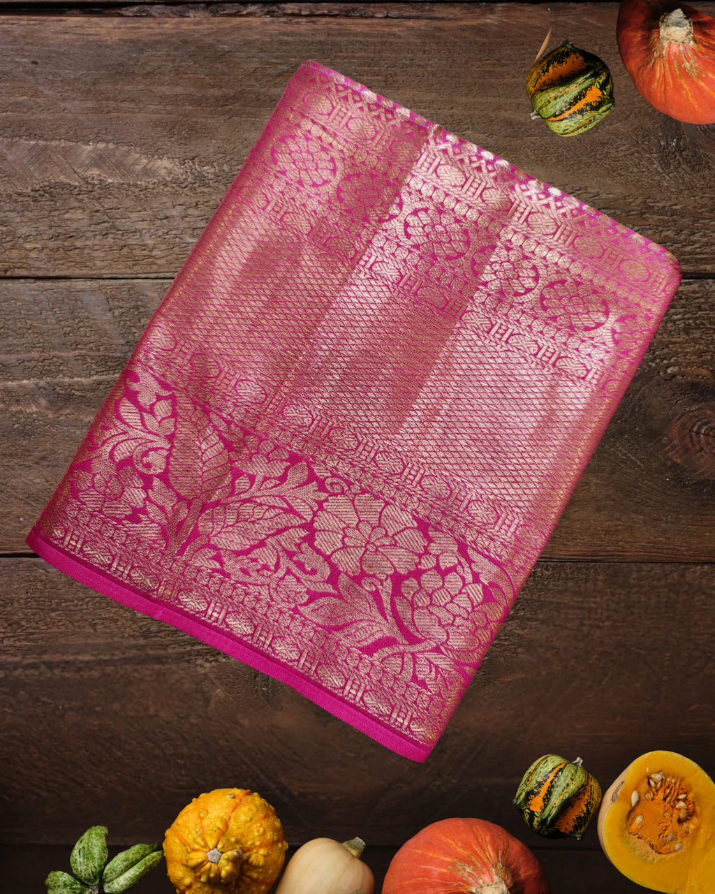 Parrot Green Dharmavaram Pattu Pavada