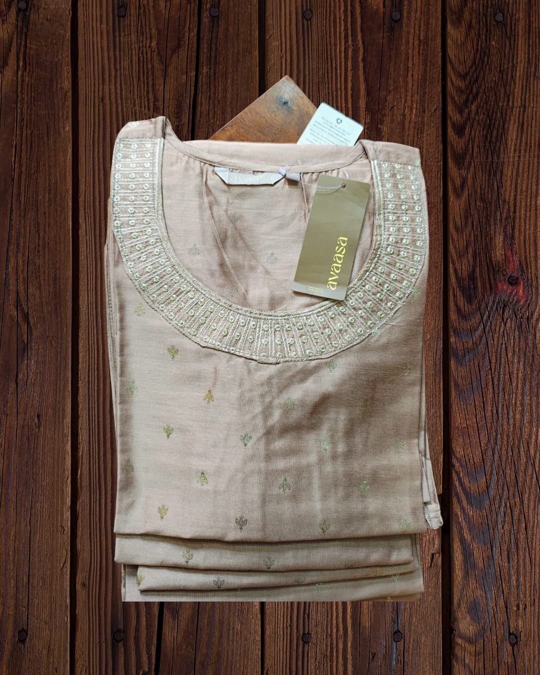 Pastel Grey Orange Colour Avaasa Kurtas